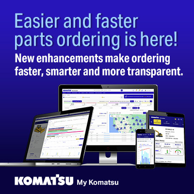 My Komatsu – Remote Fleet Management and Komatsu Parts Ordering